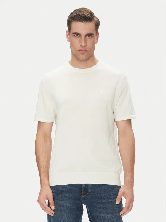 Футболка regular fit Supima Calvin Klein, кремовый