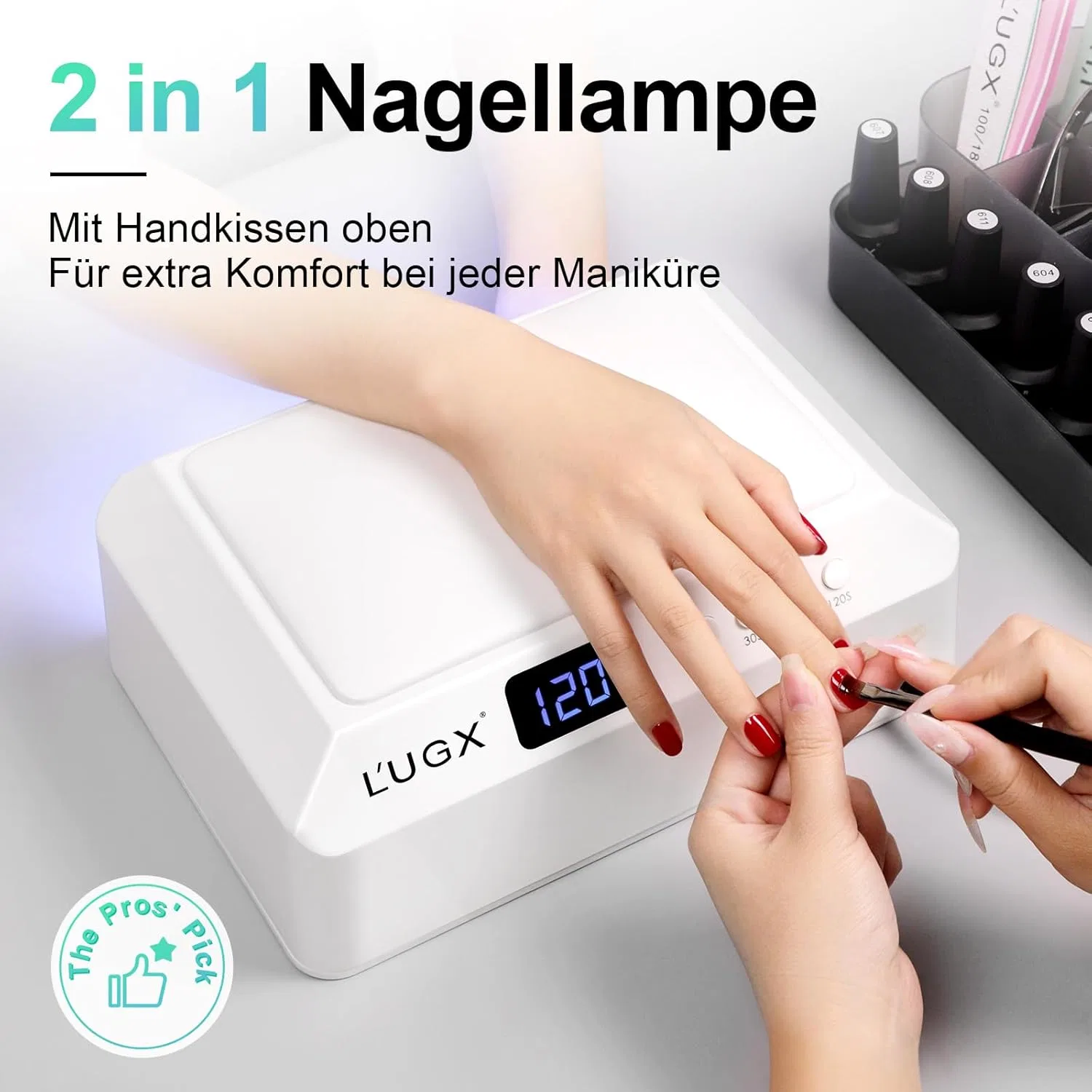 Профессиональная УФ-лампа для гель-лака 72 Вт от L'UGX L'Ugx — фото 2