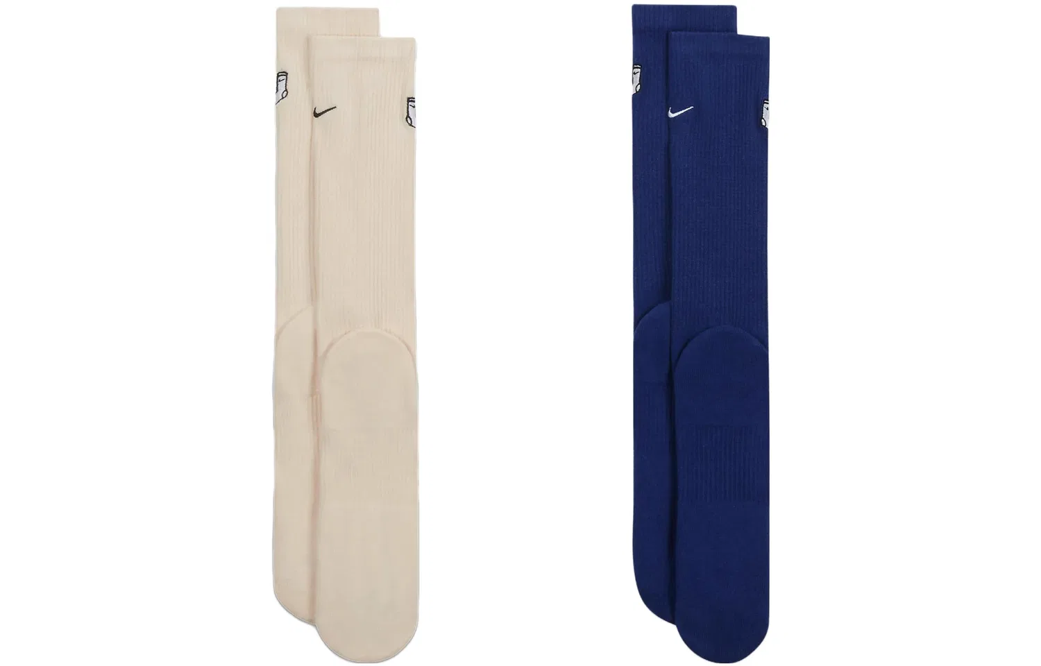 Детские носки с принтом Nike Patterned Print 2 Pack, Blue/Ecru — фото 2