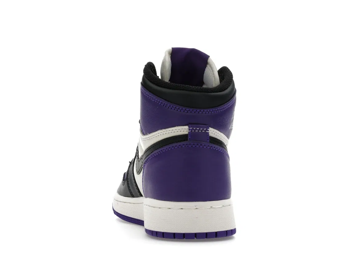Детские кроссовки с высоким верхом Jordan 1 Retro High, Court Purple/Black-Sail — фото 4