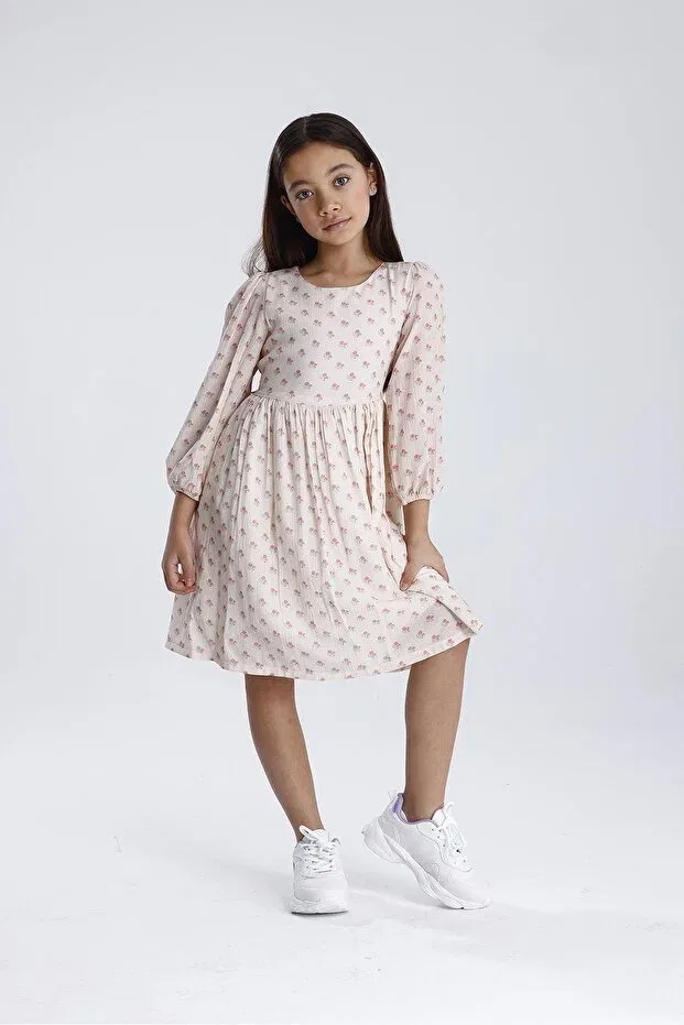 Детское платье для девочек с длинным рукавом Miababy, Pink