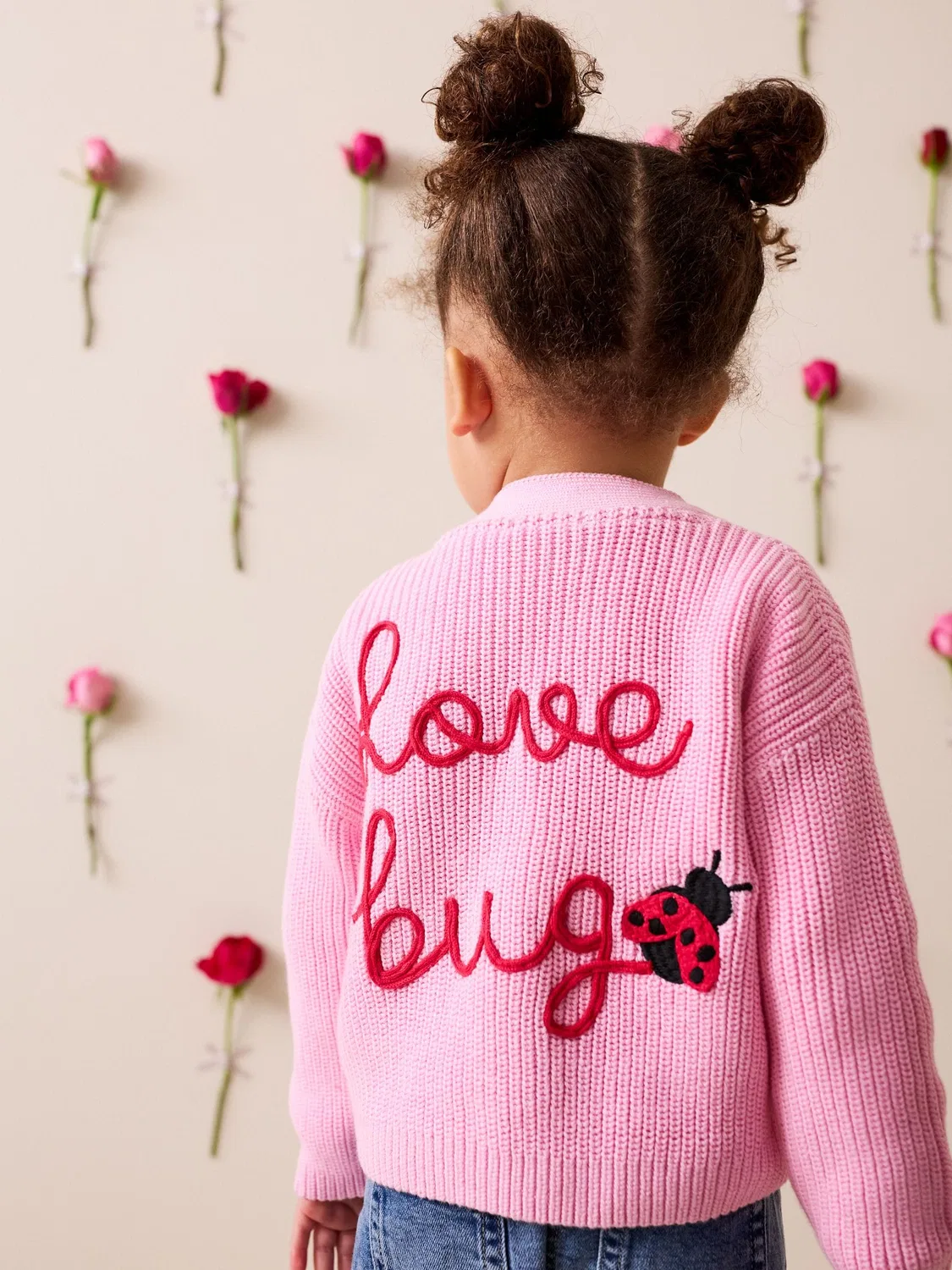 Кардиган с вышивкой Love Bug Next, розовый