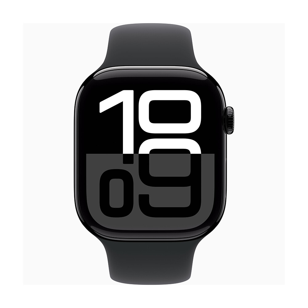 Умные часы Apple Watch Series 10 (GPS+Cellular), 46мм, Jet Black Aluminum Case/Black Sport Band - M/L — фото 2