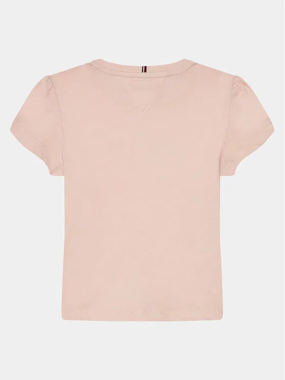 Футболка regular fit Hilfiger Script Tee Tommy Hilfiger, розовый — фото 2