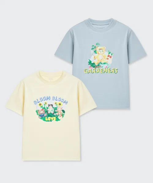 Детский комплект футболок с коротким рукавом с принтом Slocoaster Collab MUSINSA STANDARD KIDS, Other
