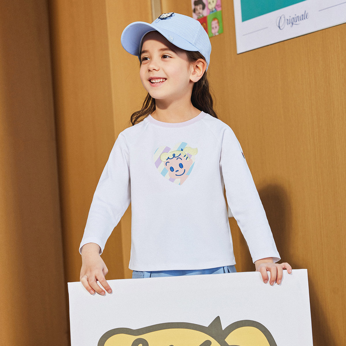 Футболка с длинным рукавом YUANTIANZHI,LIANMINGKUAN Cloud для детей 3-7 лет FILA KIDS, белый — фото 4