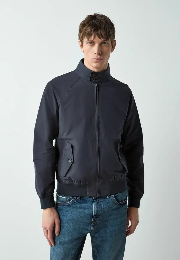 Куртка Harrington Regular Fit, водоотталкивающая, летняя, Next, темно-синий