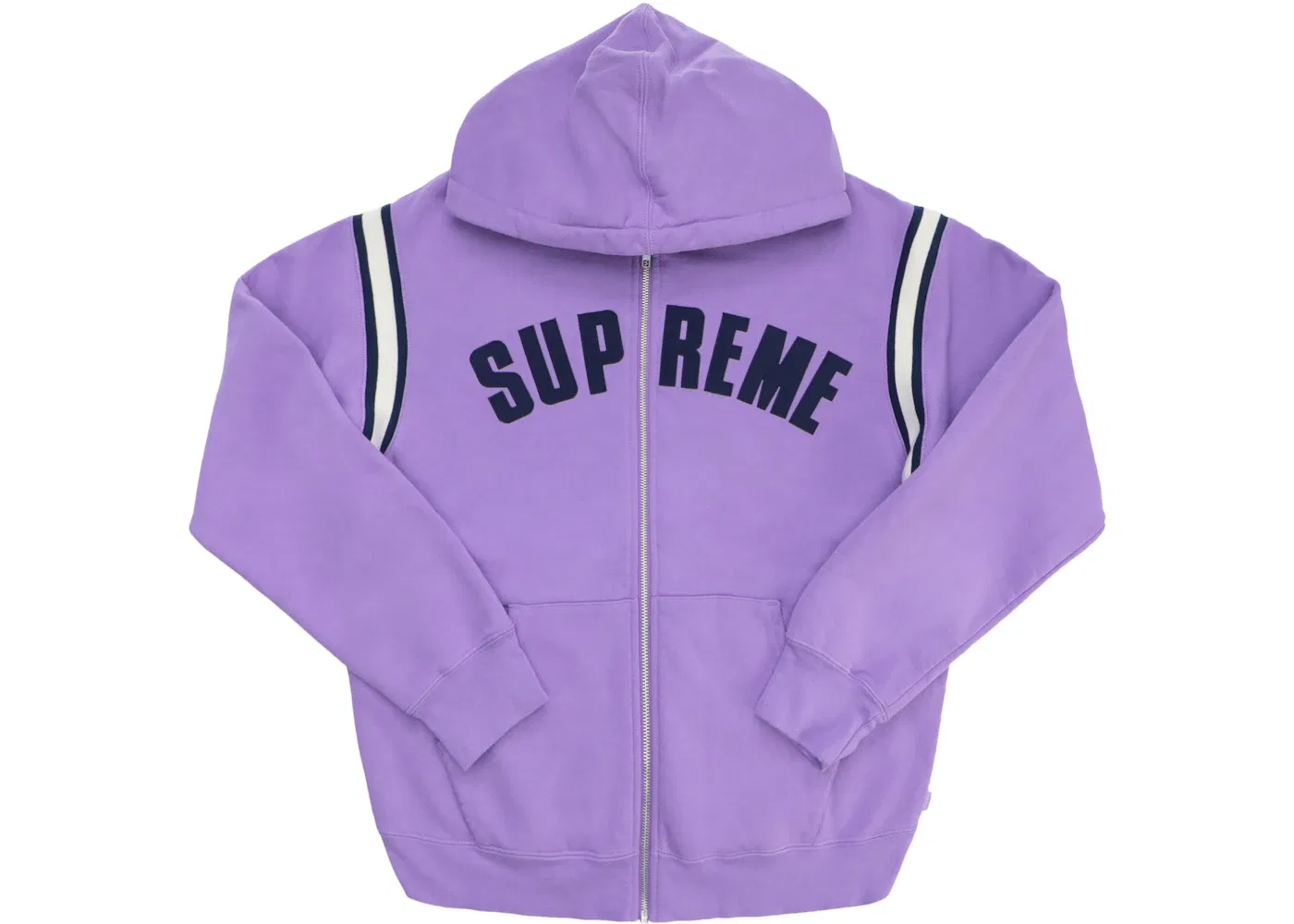 Мужская худи на молнии Supreme Jet Sleeve Zip Up Hooded Sweatshirt, Violet