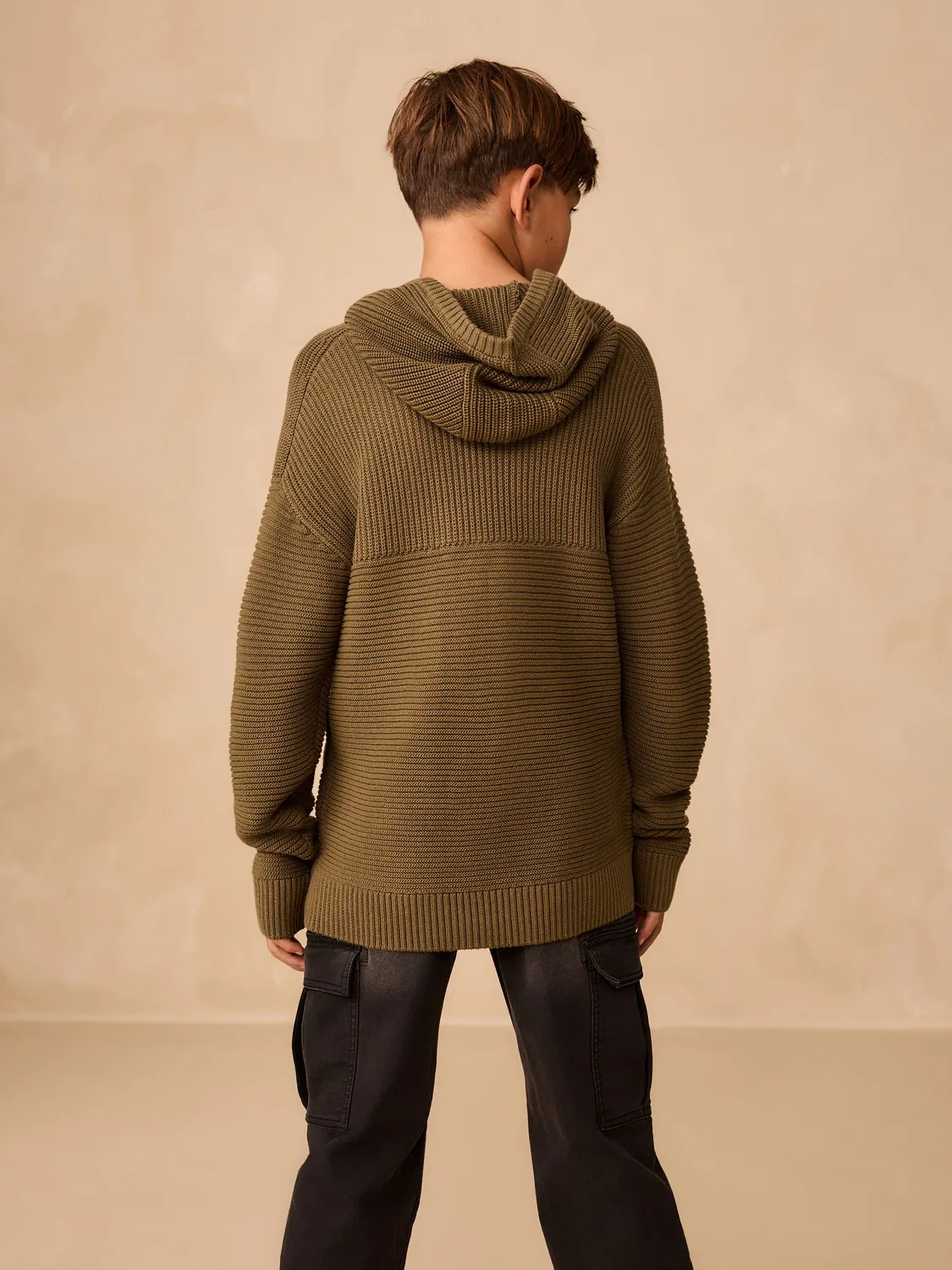 Худи утилитарное вязаное, Khaki Green Next — фото 3
