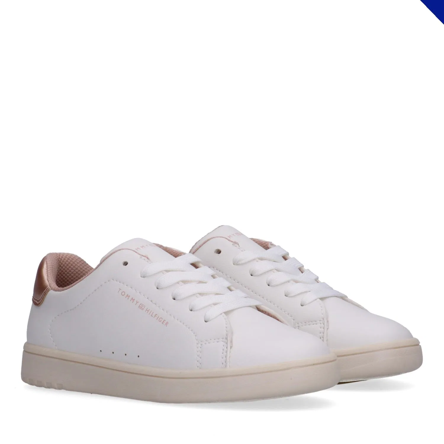 Детские кроссовки для девочек на шнуровке Jack Tommy Hilfiger, Off White Rose Gold