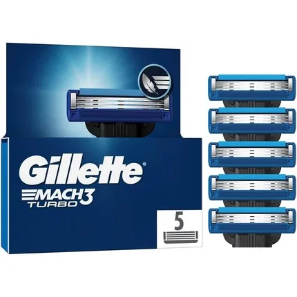 Сменные картриджи для бритвы Gillette Mach3 Turbo, 5 шт.