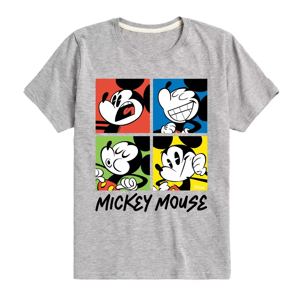 Детское футболка с принтом Mickey Colorblock Disney, Athletic Heather