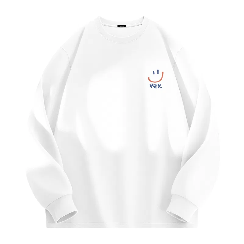 Детская футболка с принтом Heavyweight Dark Gray (Reversed Smile Chest Logo), MINISO, Цвет Heavyweight Dark Gray (Reversed Smile Chest Logo) — фото 3