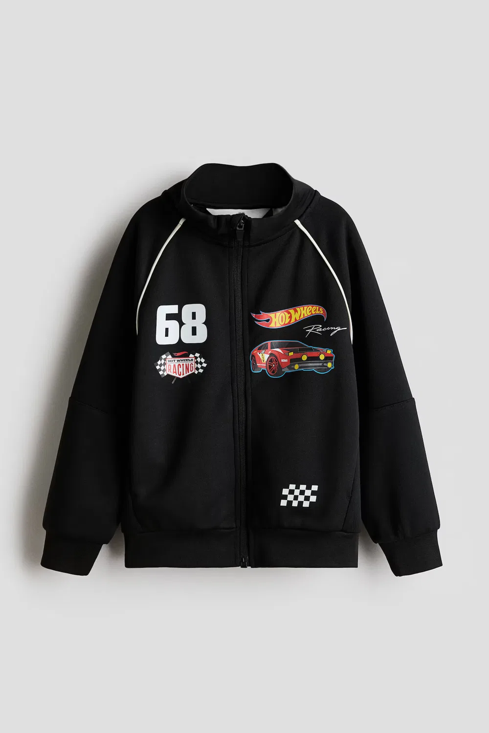 Куртка спортивного костюма с принтом H&M, Schwarz/Hot Wheels
