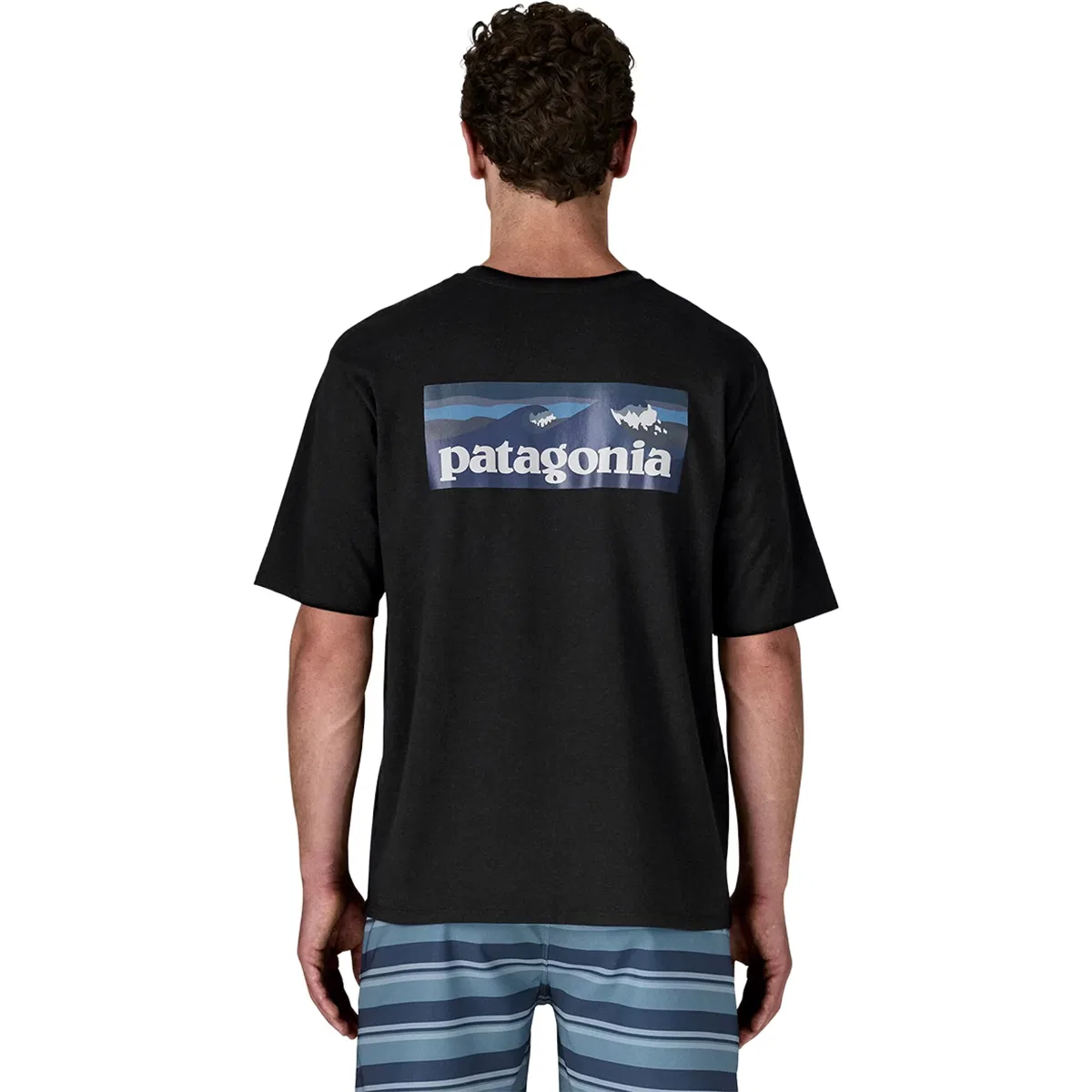 Мужская футболка с коротким рукавом с нагрудным карманом Boardshort logo pocket responsibili-tee Patagonia, Ink Black