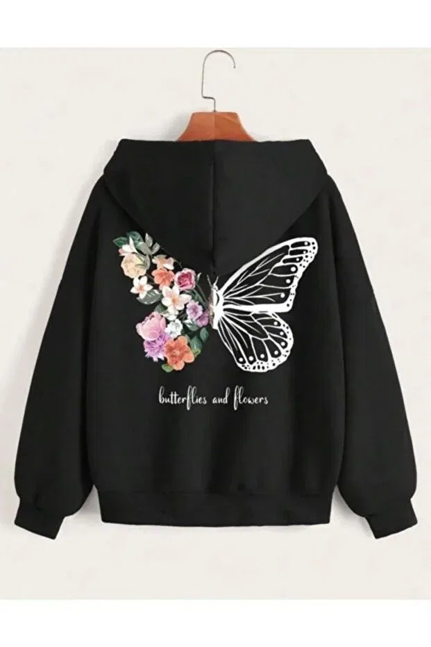 Детский кардиган с принтом Colorful Floral Butterfly Printed Keywest, K-Black