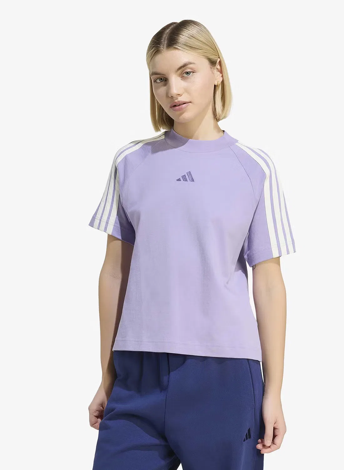 Футболка с принтом 3-Stripes Adidas, маджлил