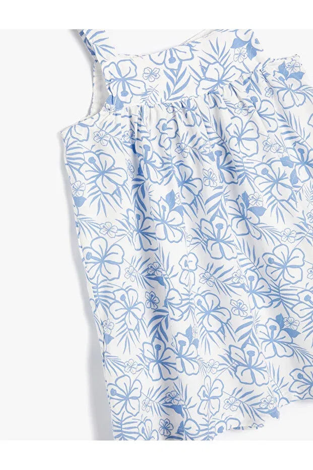 Детское платье с цветочным принтом Koton, White Patterned — фото 3