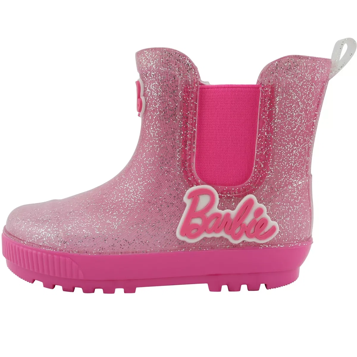 Детские сапоги-челси для девочек водонепроницаемые Barbie, Pink Ombre Glitter — фото 3