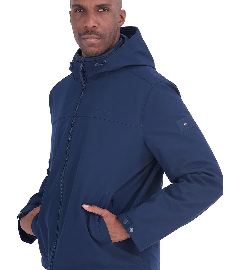 Мужская куртка-софтшелл с капюшоном Tommy Hilfiger, Midnight Blue — фото 3