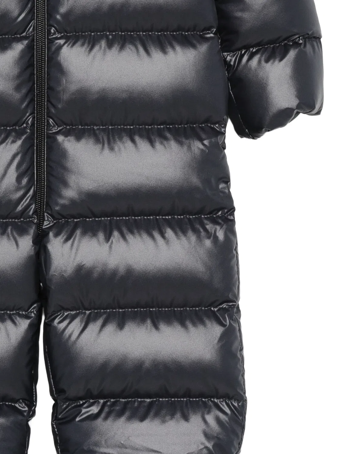 Дутый комбинезон с капюшоном Moncler Enfant, черный — фото 3