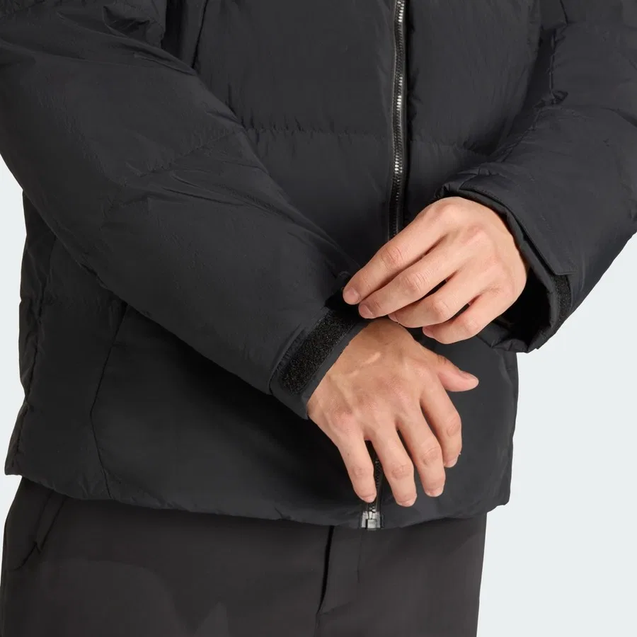 Мужской пуховик с капюшоном Multi Climawarm adidas, Черно-серый — фото 4