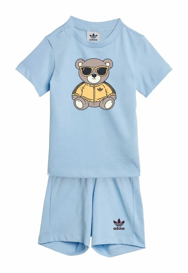 Комплект «плюшевый мишка» унисекс - спортивные штаны Adidas Originals, синий