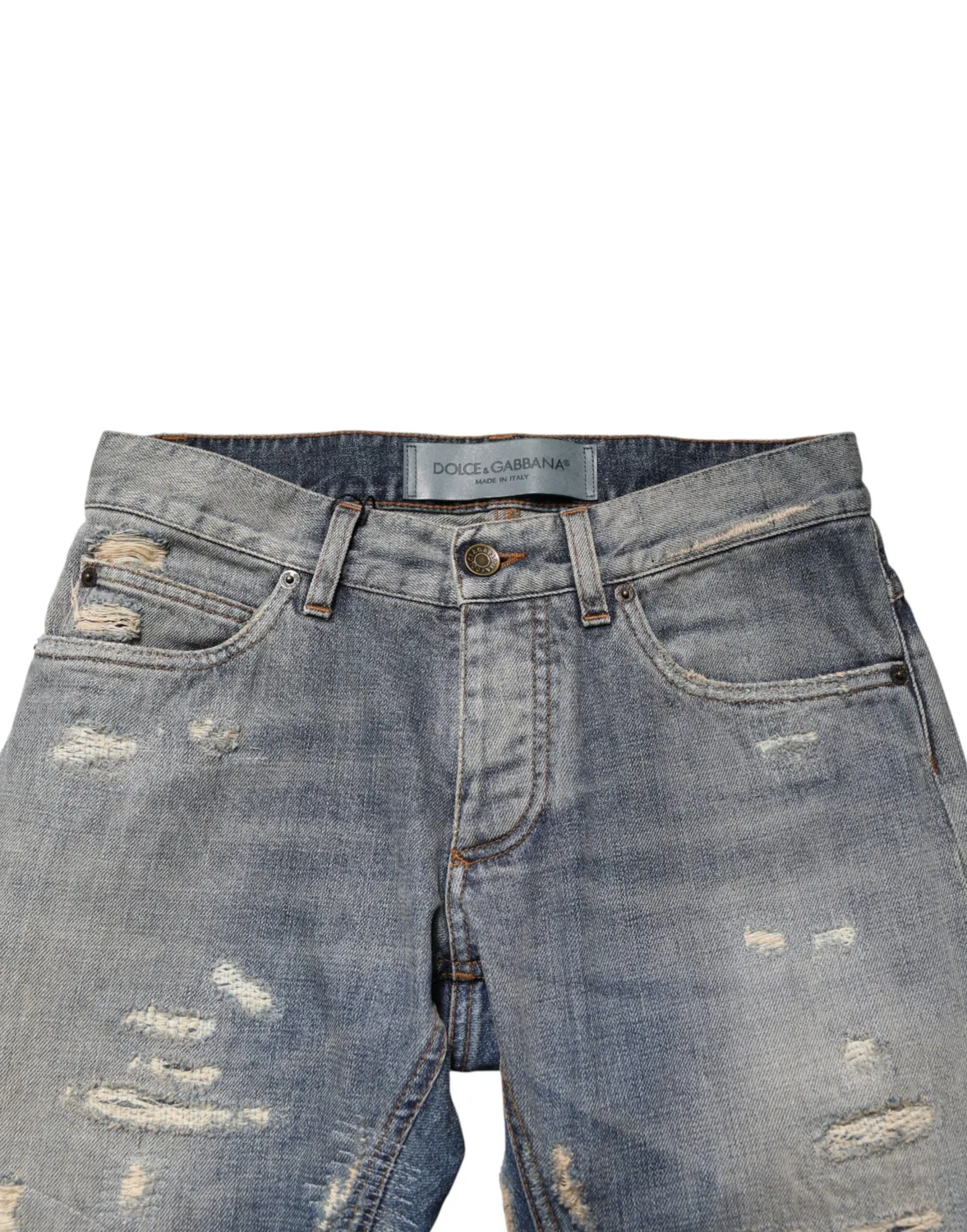 Мужские джинсы скинни с потертостями Skinny Jeans Dolce & Gabbana, Blue — фото 4