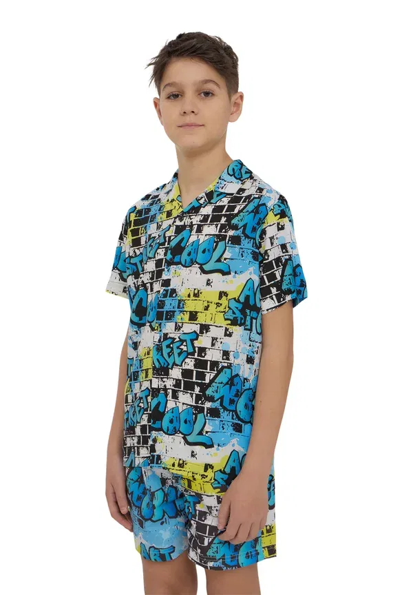 Рубашка с принтом Shirt Terranova, azzurro, небесно-голубой — фото 4