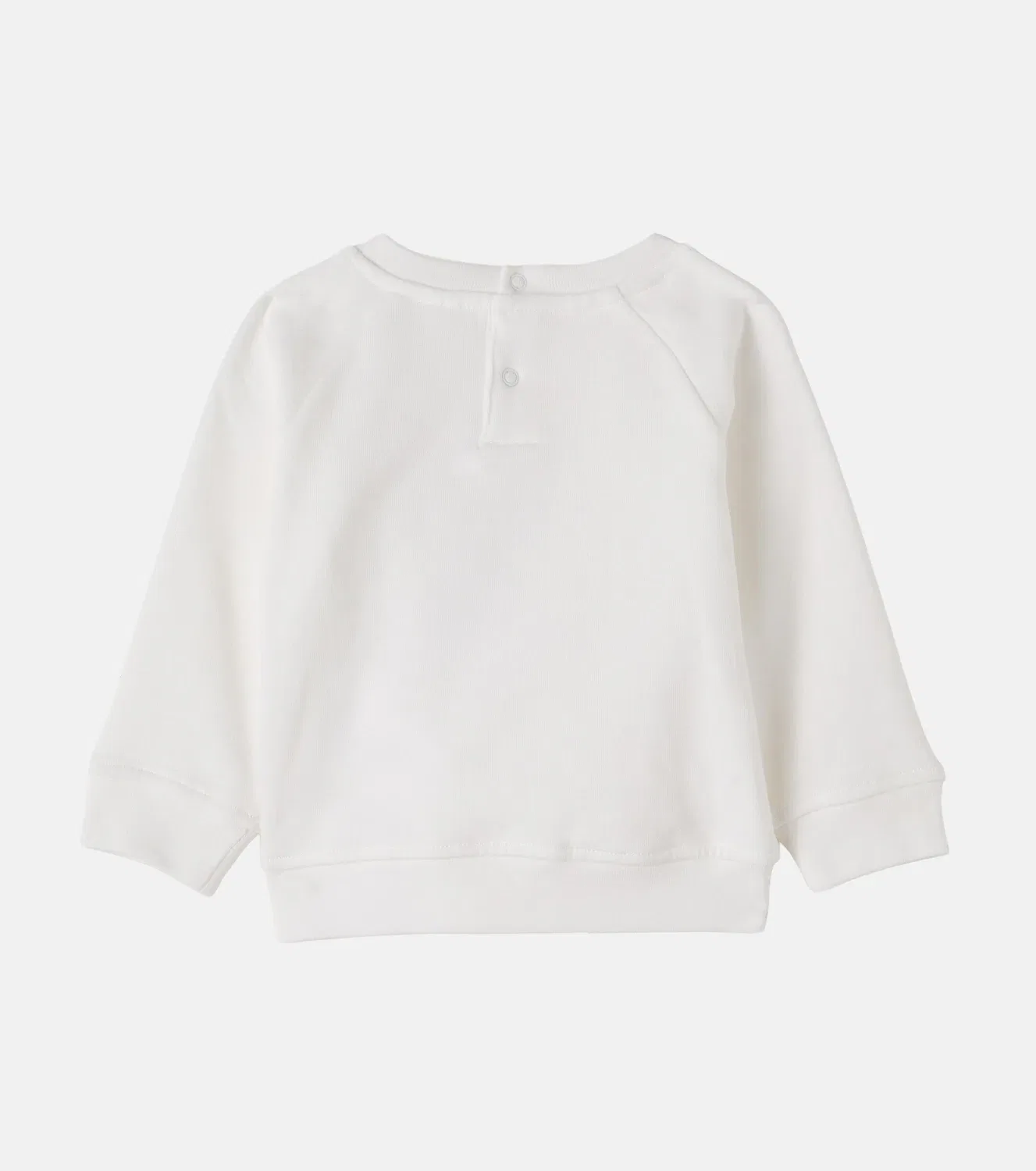 Детская толстовка из хлопкового трикотажа с вышивкой Stella Mccartney Kids, белый — фото 3
