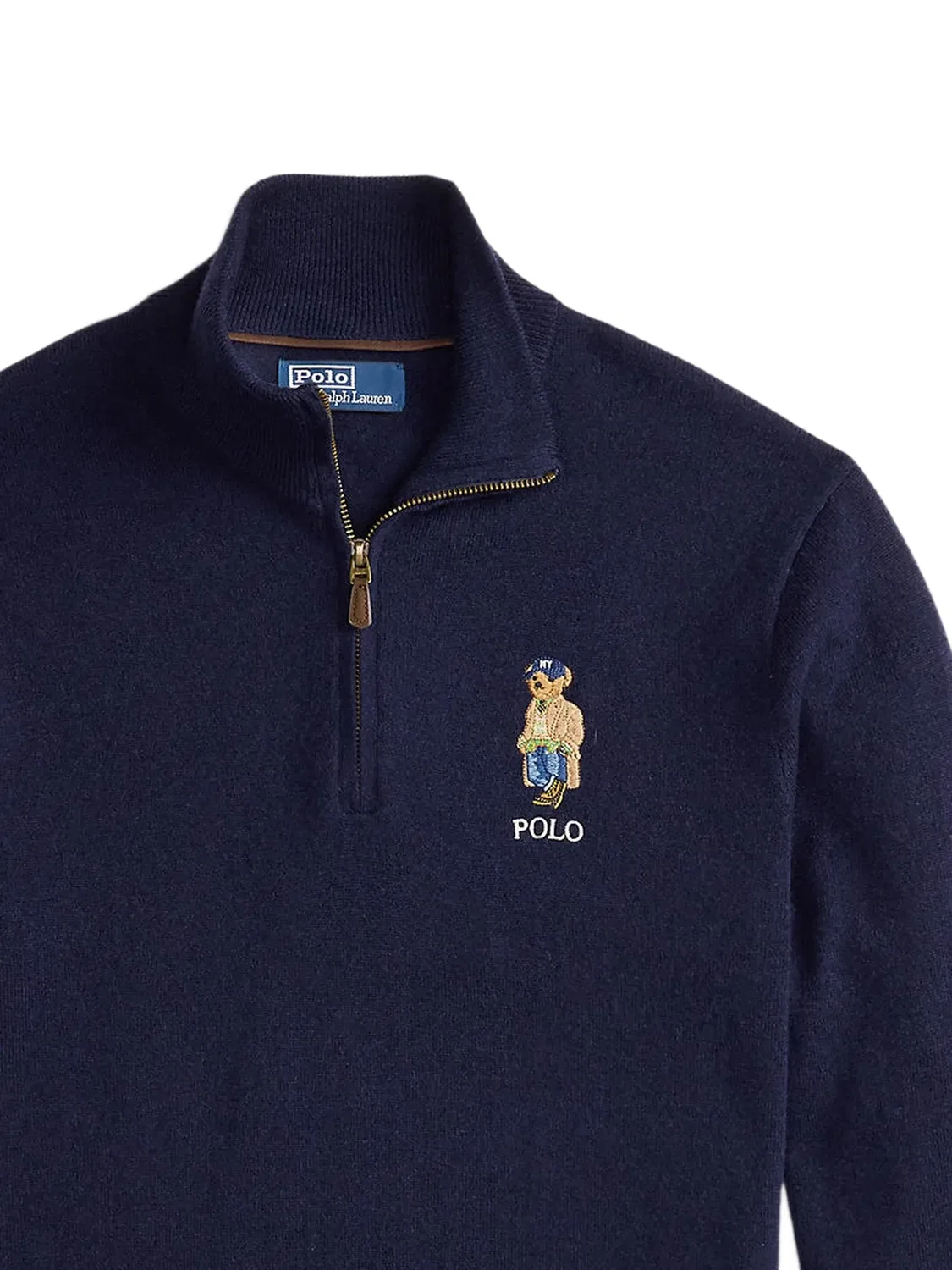 Свитер Polo Bear из шерсти на молнии Polo Ralph Lauren, синий — фото 2