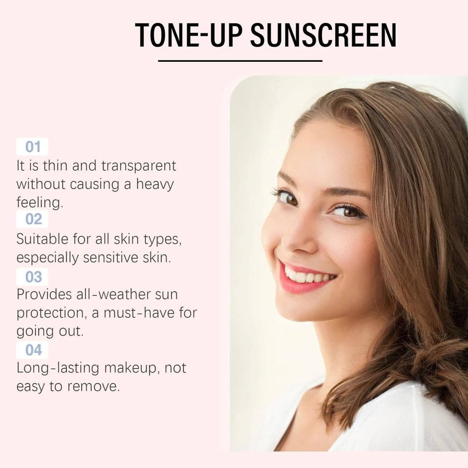 Солнцезащитный крем Pink Tone-Up Sunscreen, SPF 50+, Notgurli, 50 г — фото 2