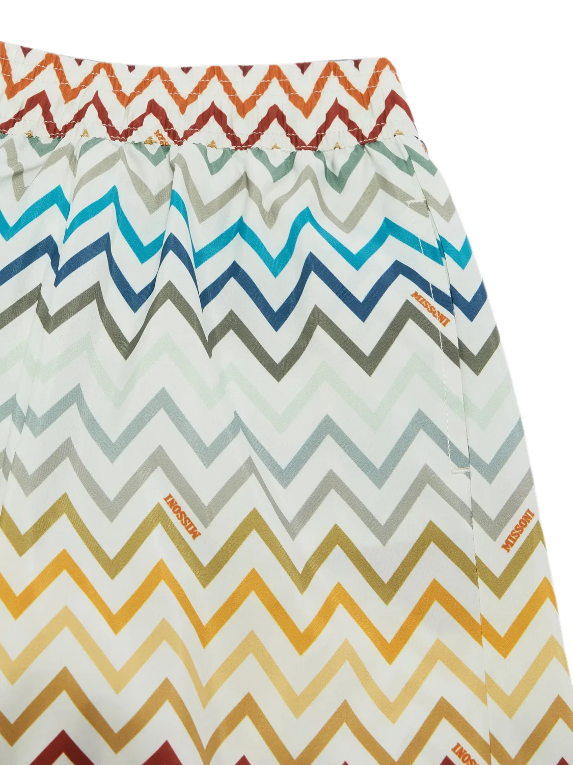 Плавки-шорты с узором зигзаг Missoni Kids, нейтральные цвета — фото 3
