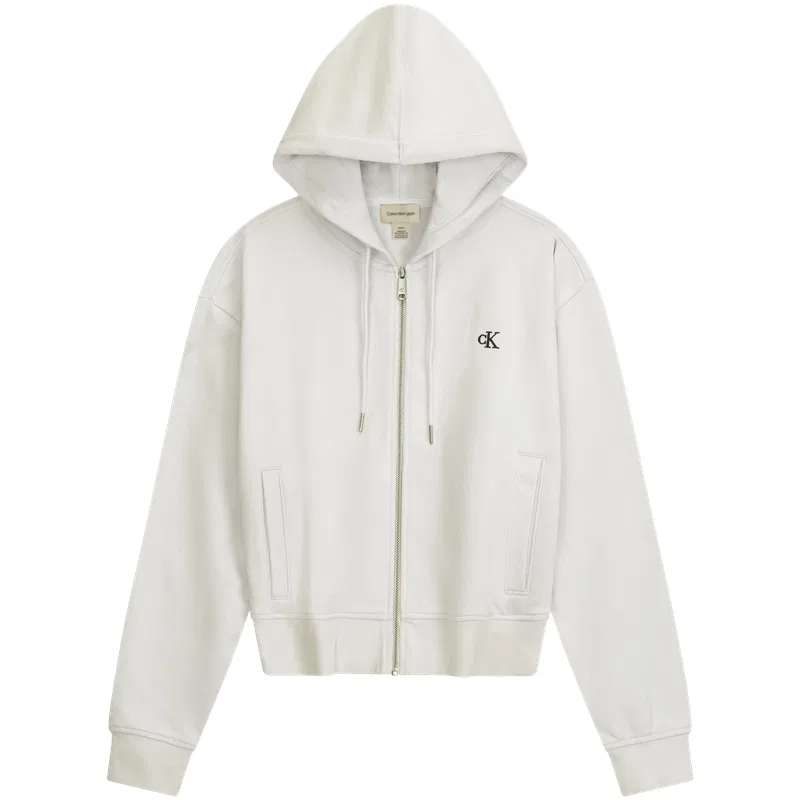 Женский худи с капюшоном Calvin Klein, Moon White