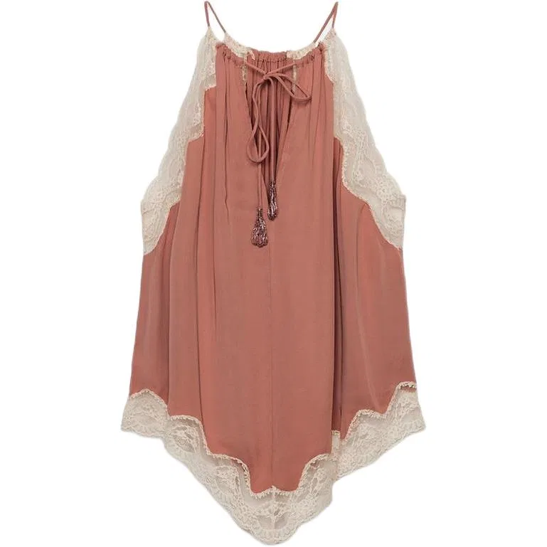 Женская майка на бретелях Coral Powder от ZARA, Coral Pink — фото 3