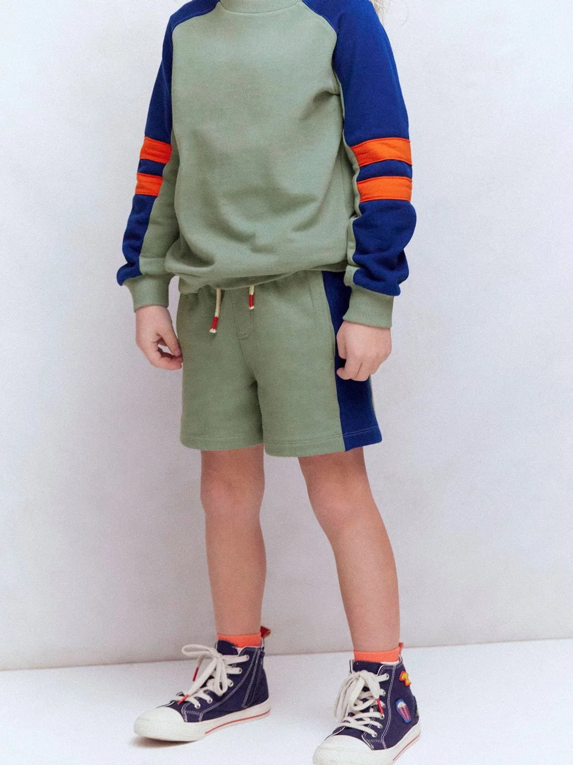 Шорты спортивные с утяжкой, Colourblock Boden, зеленый — фото 3