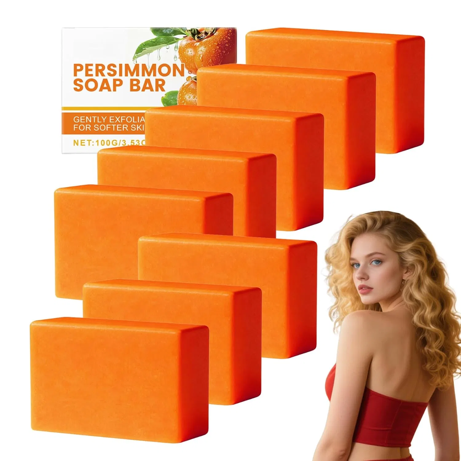 Мыло Kaki для тела, VKaoess, 100 г, 8 шт