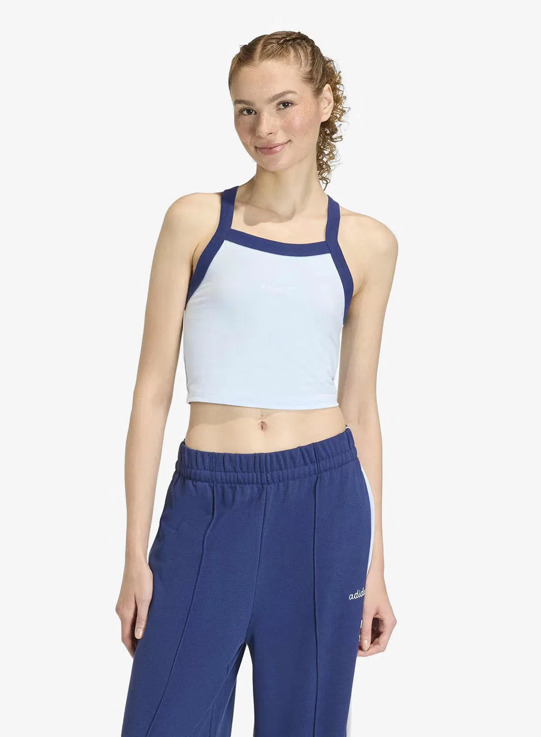 Майка с вышитым принтом Seasonal Essentials Colorpop Adidas, белый