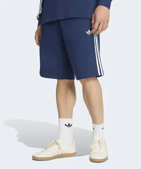 Шорты с 3 полосками, Adidas, ночной индиго