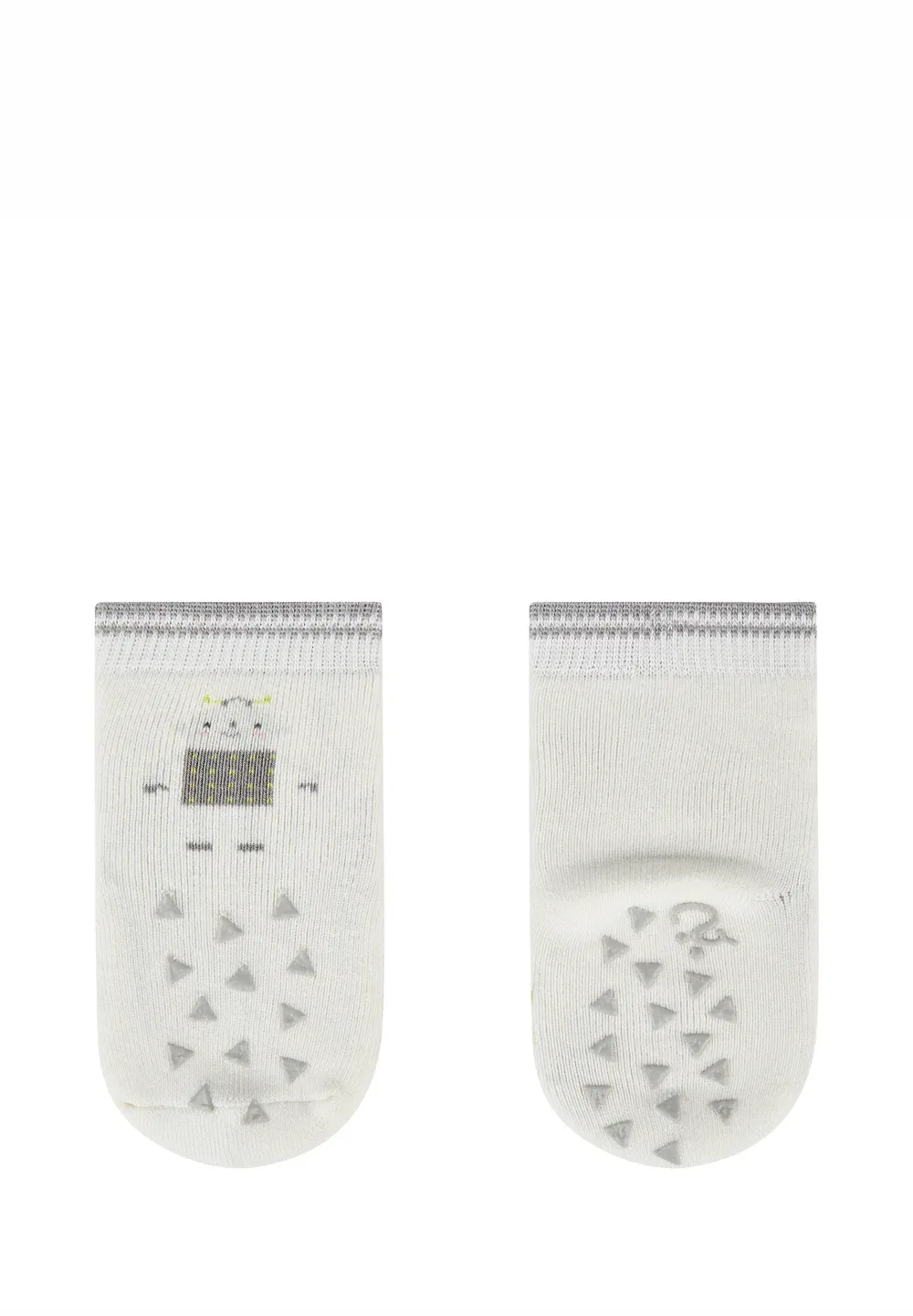 Abs krabbelsocken 2er Pack Roboter und Roboterkopf mit Innenfrottee - носки Sterntaler, Ecru — фото 2