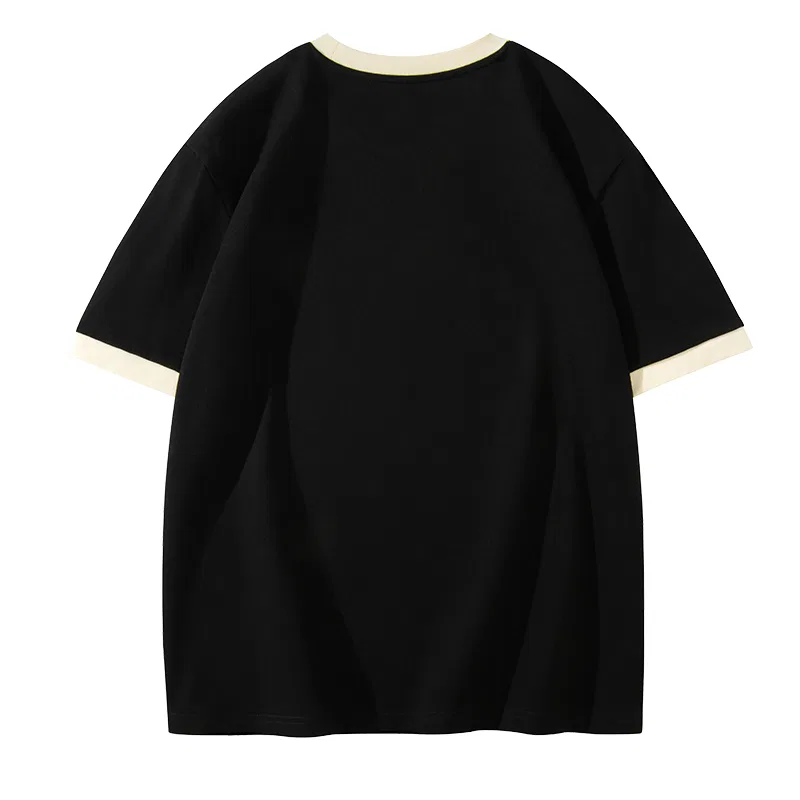 Детская футболка с контрастным рукавом Ta星球环字 Tonlion, Heather Navy — фото 4