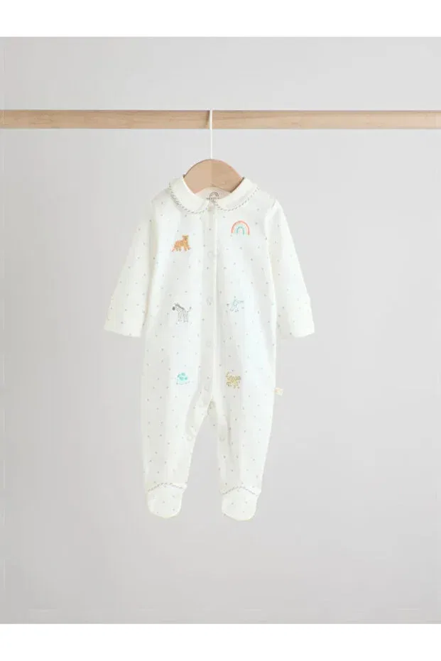Детский комбинезон-спальный мешок с принтом Rainbow/Teddy Bear Next Baby, White — фото 2