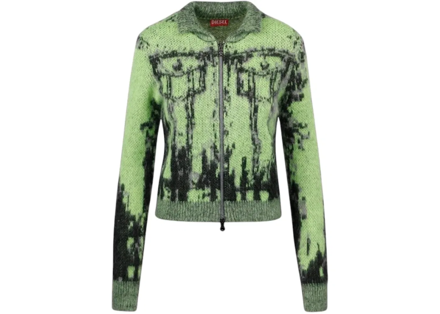 Женский свитер молния спереди M-Taphos Cara Zip Up Sweater Diesel, Green