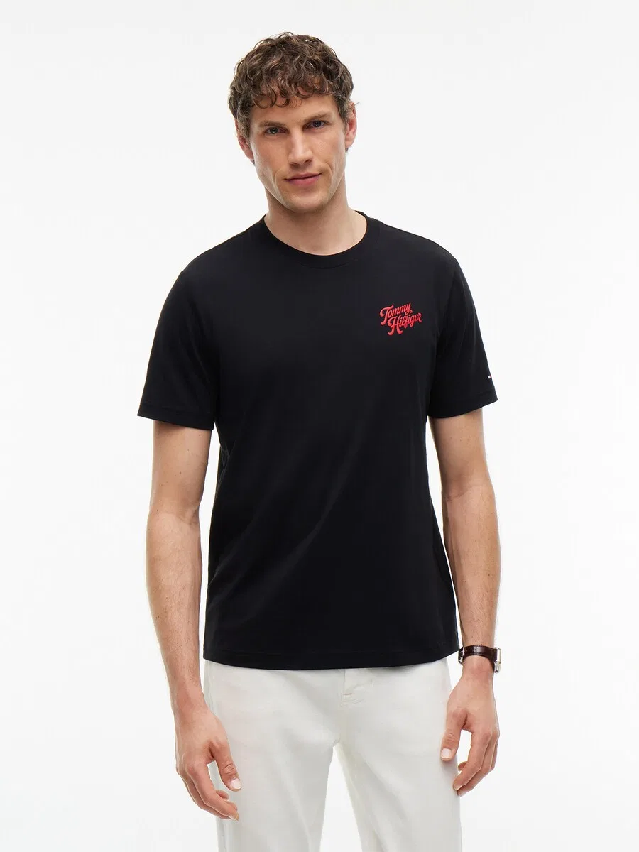 Футболка TOMMY HILFIGER IC черного цвета — фото 4