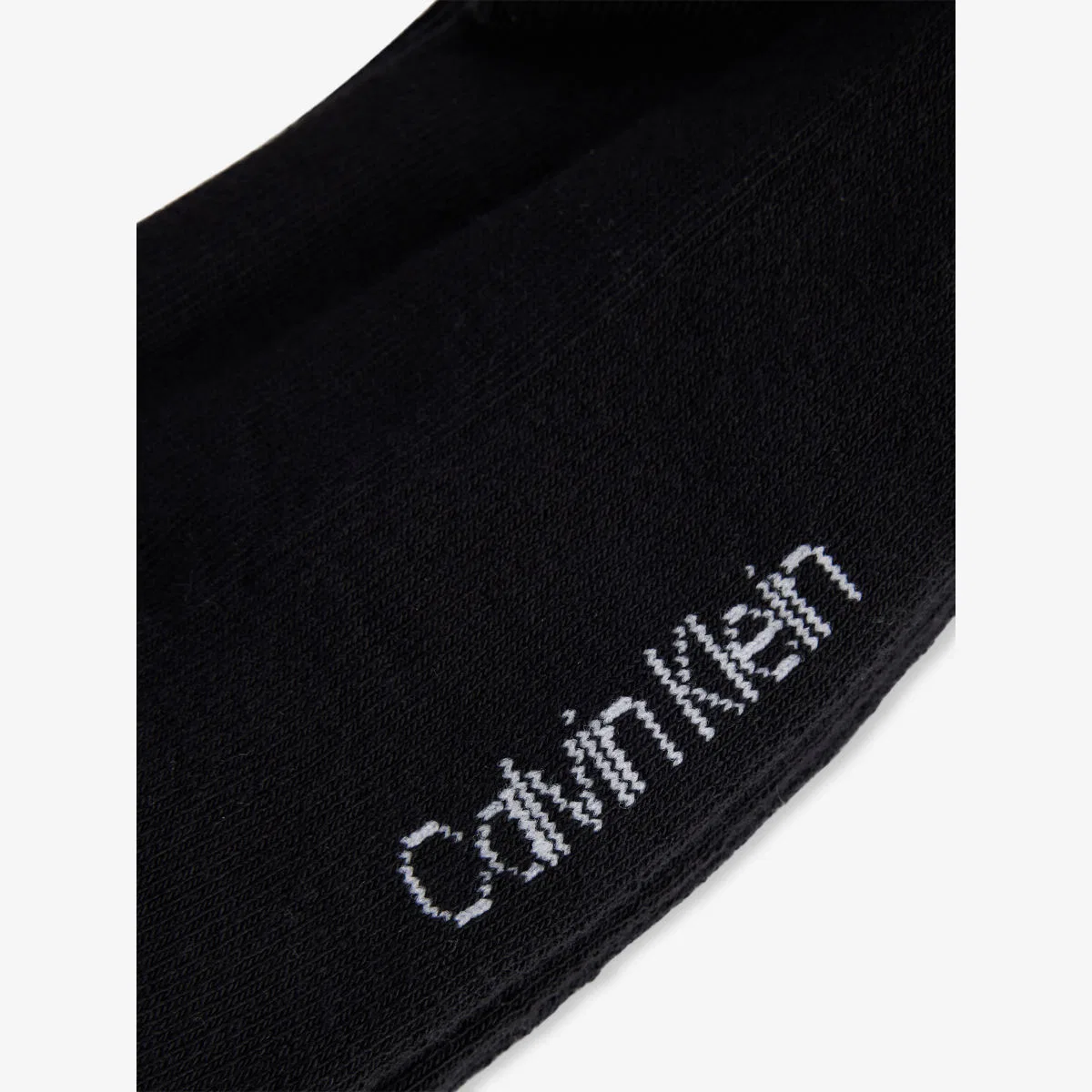 Комплект из двух пар эластичных хлопковых носков с монограммой Calvin Klein, черный — фото 2
