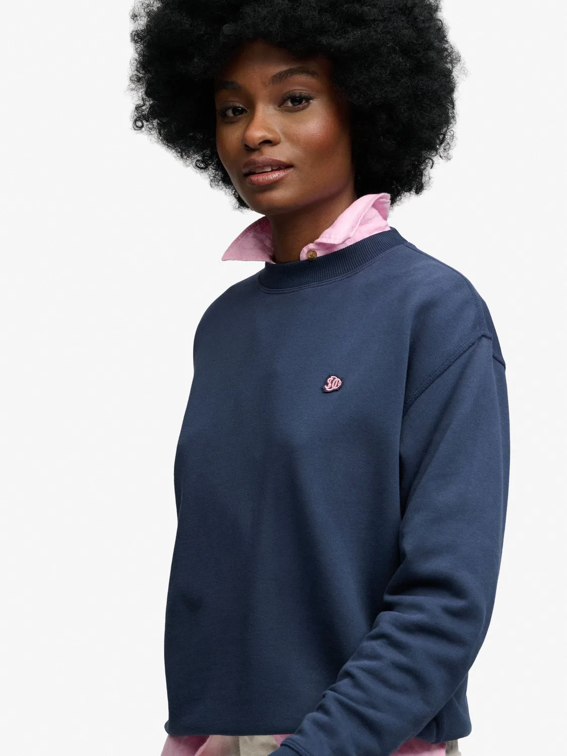 Джемпер классический Essential Heritage Crew Superdry, синий — фото 4