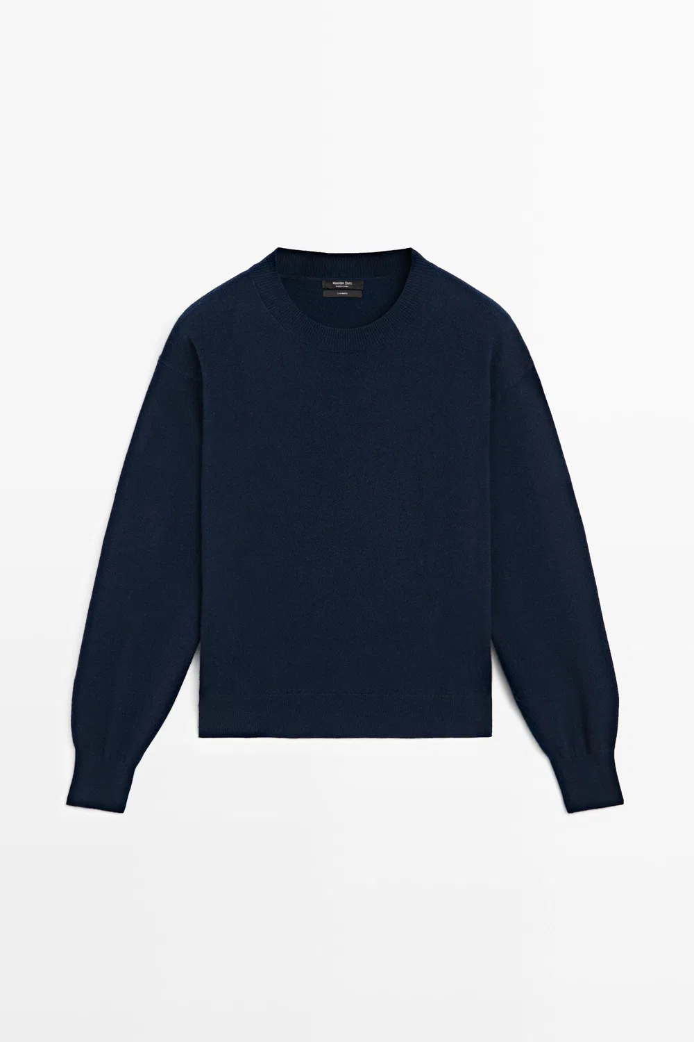 Свитер Massimo Dutti 100% Cashmere Long Sleeve, темно-синий — фото 2