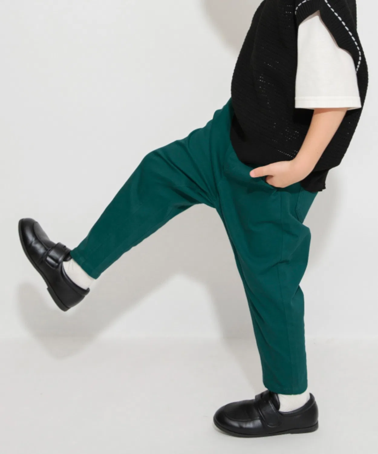 Детские брюки-карго с принтом, Gardener Tapered Twill Pants, branshes, Dark Green