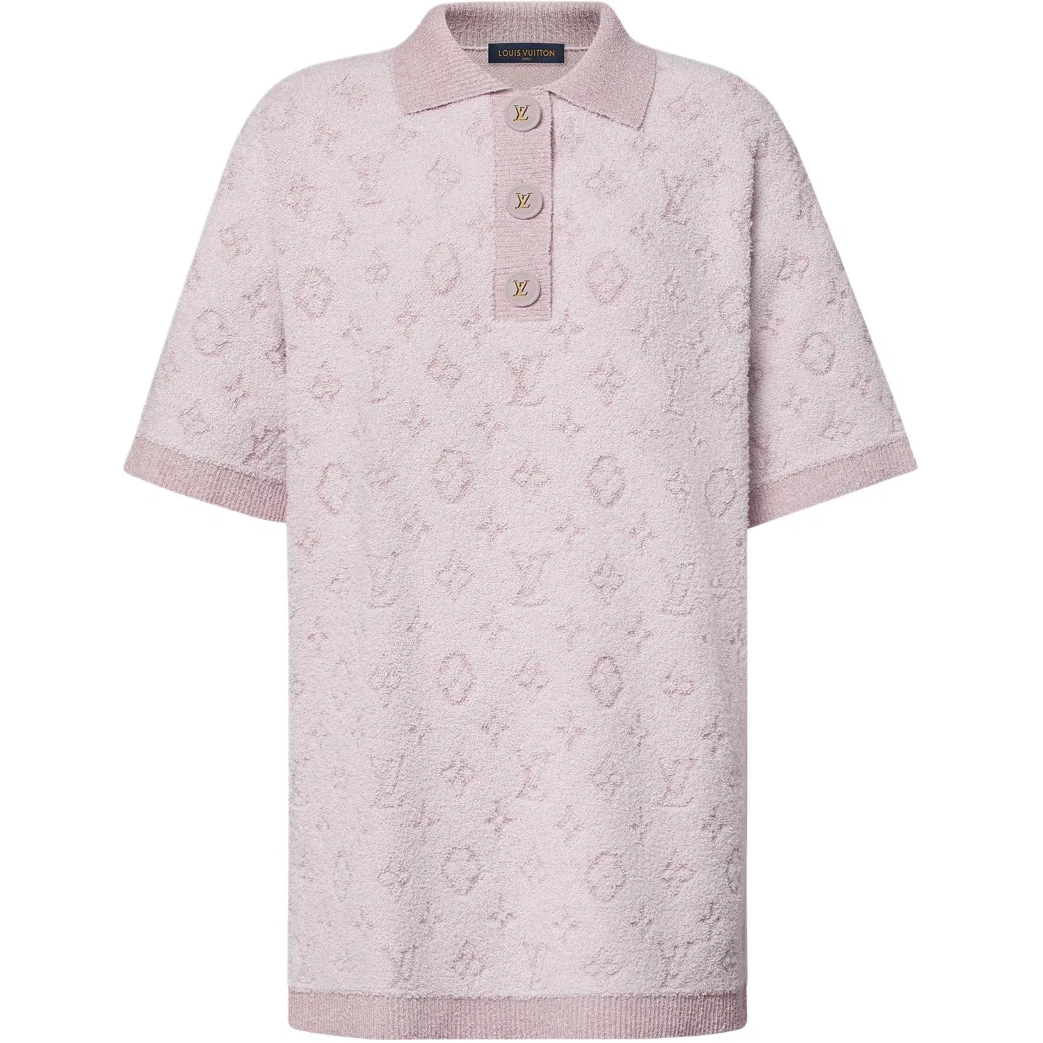 Женский свитер с поло-воротником Monogram LOUIS VUITTON, Pink