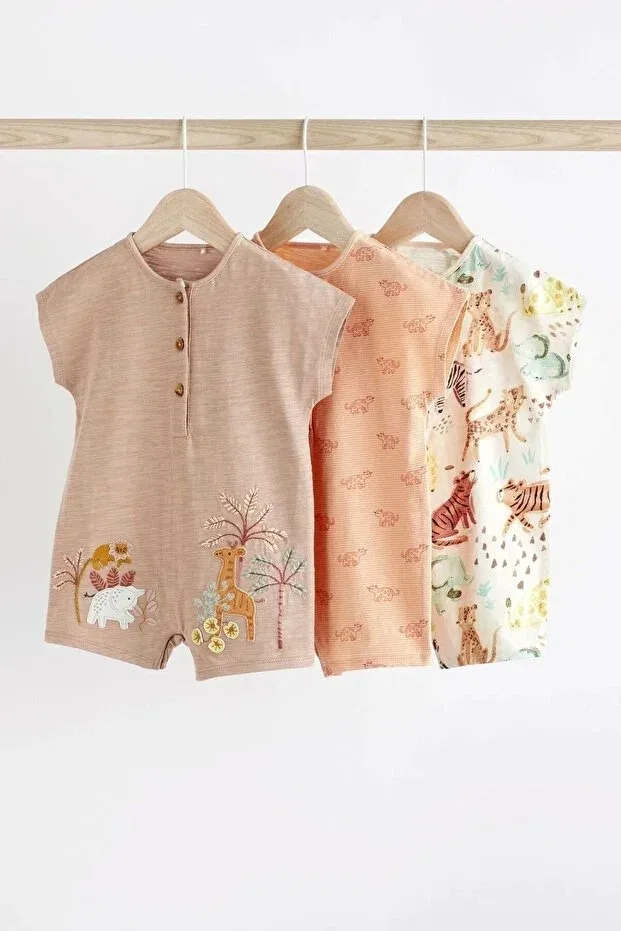 Детский комбинезон-сафари с принтом 3-предметный комплект Next Baby, Multicolor